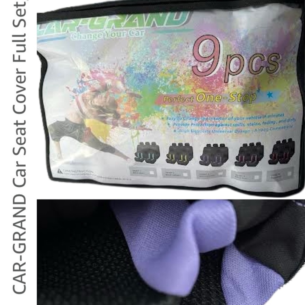 9 Pc. Car Seat Cover Car-Grand - Picture 15 of 16